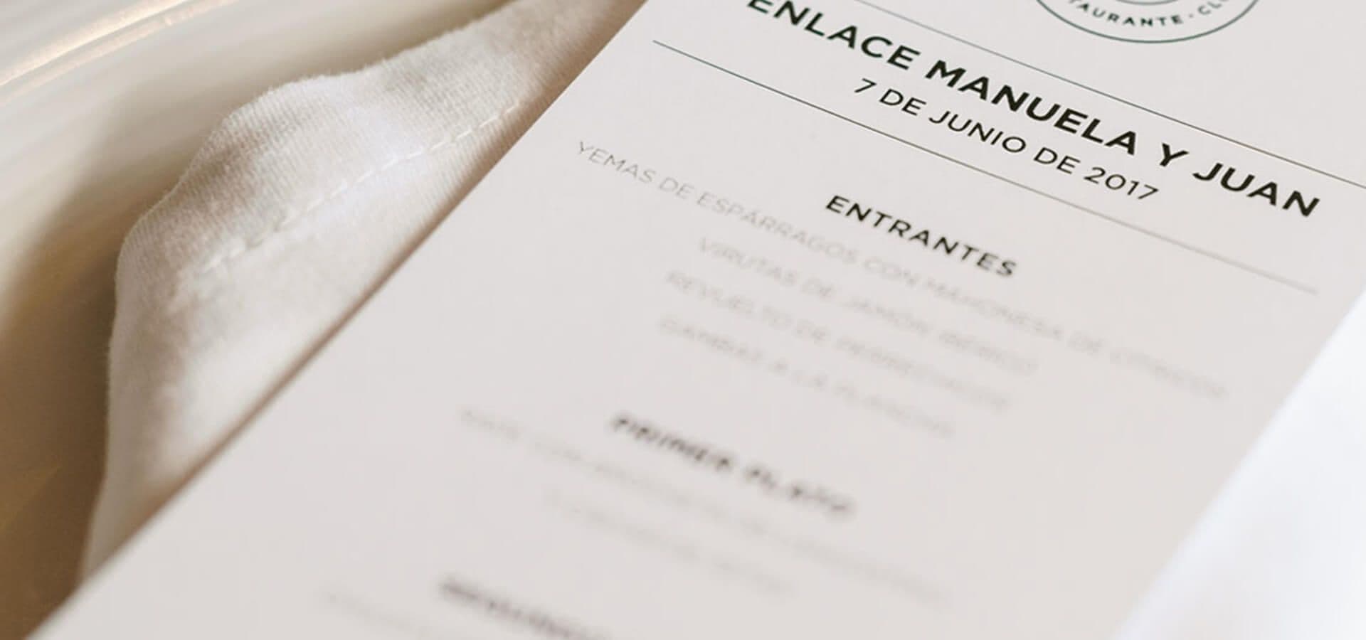 Menú de celebración